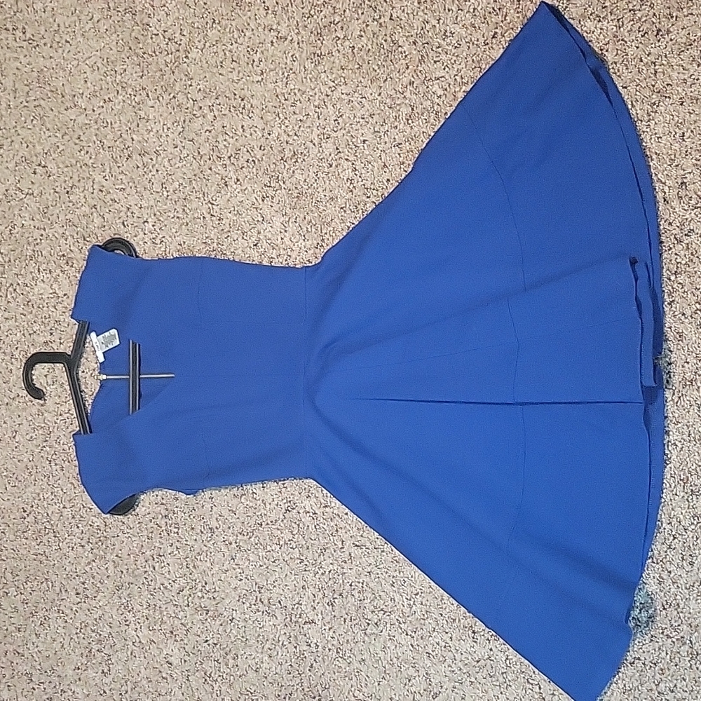 BAR III Blue Fit and Flare Dress